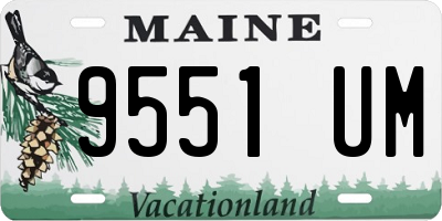 ME license plate 9551UM
