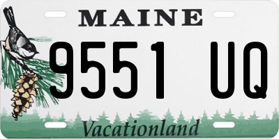 ME license plate 9551UQ