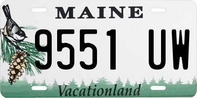 ME license plate 9551UW