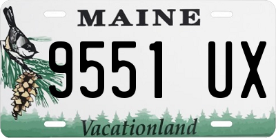 ME license plate 9551UX