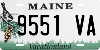 ME license plate 9551VA