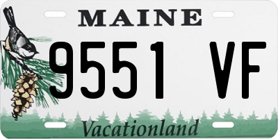 ME license plate 9551VF