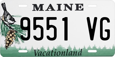 ME license plate 9551VG