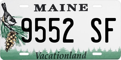 ME license plate 9552SF