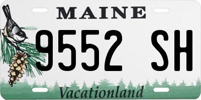 ME license plate 9552SH