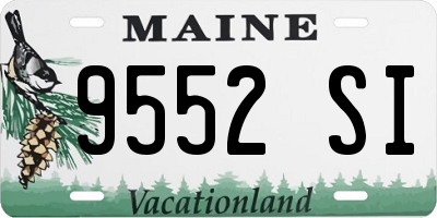 ME license plate 9552SI