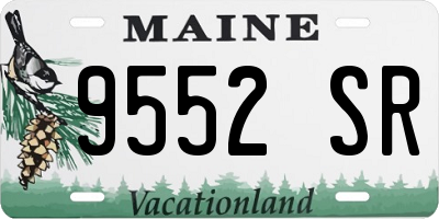 ME license plate 9552SR