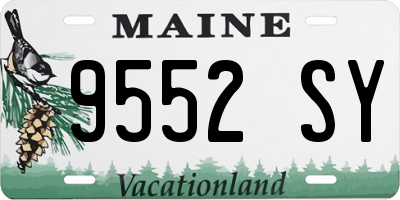 ME license plate 9552SY