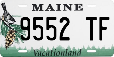 ME license plate 9552TF