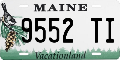 ME license plate 9552TI