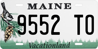 ME license plate 9552TO