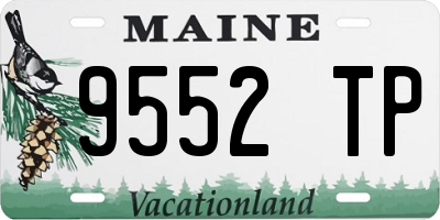 ME license plate 9552TP