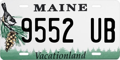 ME license plate 9552UB