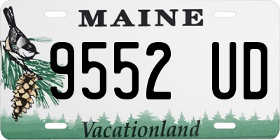 ME license plate 9552UD