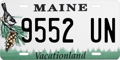 ME license plate 9552UN