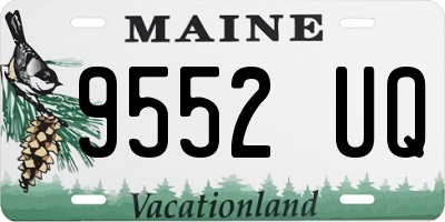 ME license plate 9552UQ
