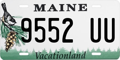 ME license plate 9552UU