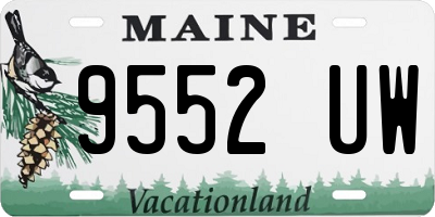 ME license plate 9552UW