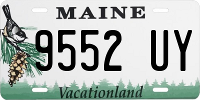 ME license plate 9552UY