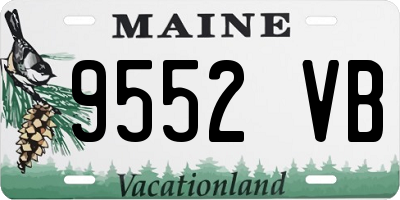 ME license plate 9552VB