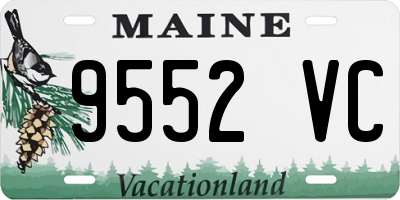 ME license plate 9552VC
