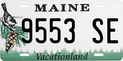 ME license plate 9553SE