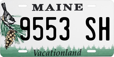 ME license plate 9553SH