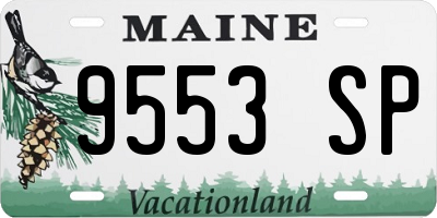 ME license plate 9553SP