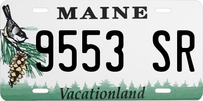 ME license plate 9553SR