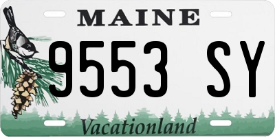ME license plate 9553SY