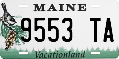 ME license plate 9553TA