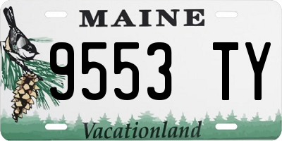 ME license plate 9553TY