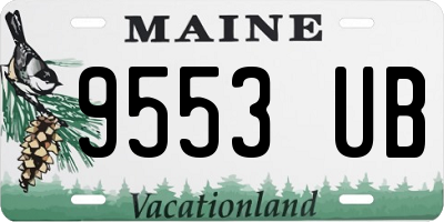 ME license plate 9553UB