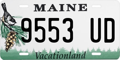ME license plate 9553UD