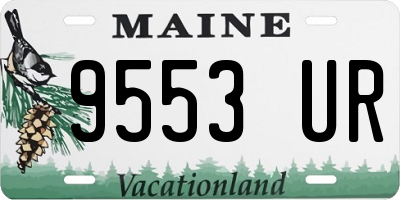 ME license plate 9553UR