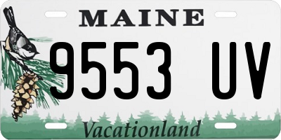 ME license plate 9553UV