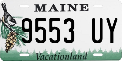 ME license plate 9553UY