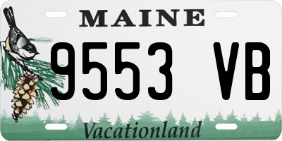 ME license plate 9553VB