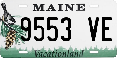 ME license plate 9553VE