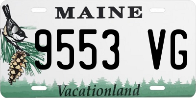 ME license plate 9553VG