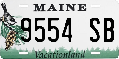 ME license plate 9554SB
