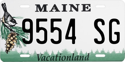 ME license plate 9554SG