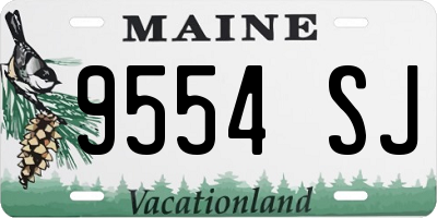 ME license plate 9554SJ