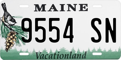 ME license plate 9554SN