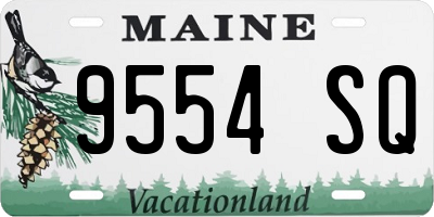 ME license plate 9554SQ