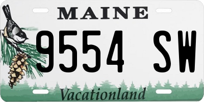 ME license plate 9554SW