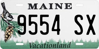 ME license plate 9554SX