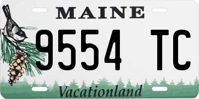 ME license plate 9554TC