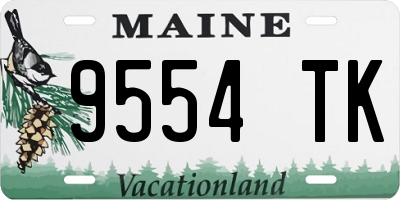 ME license plate 9554TK