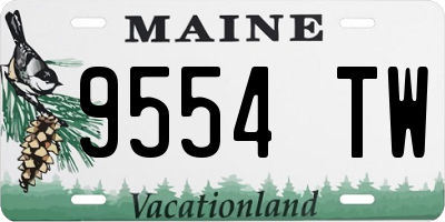 ME license plate 9554TW